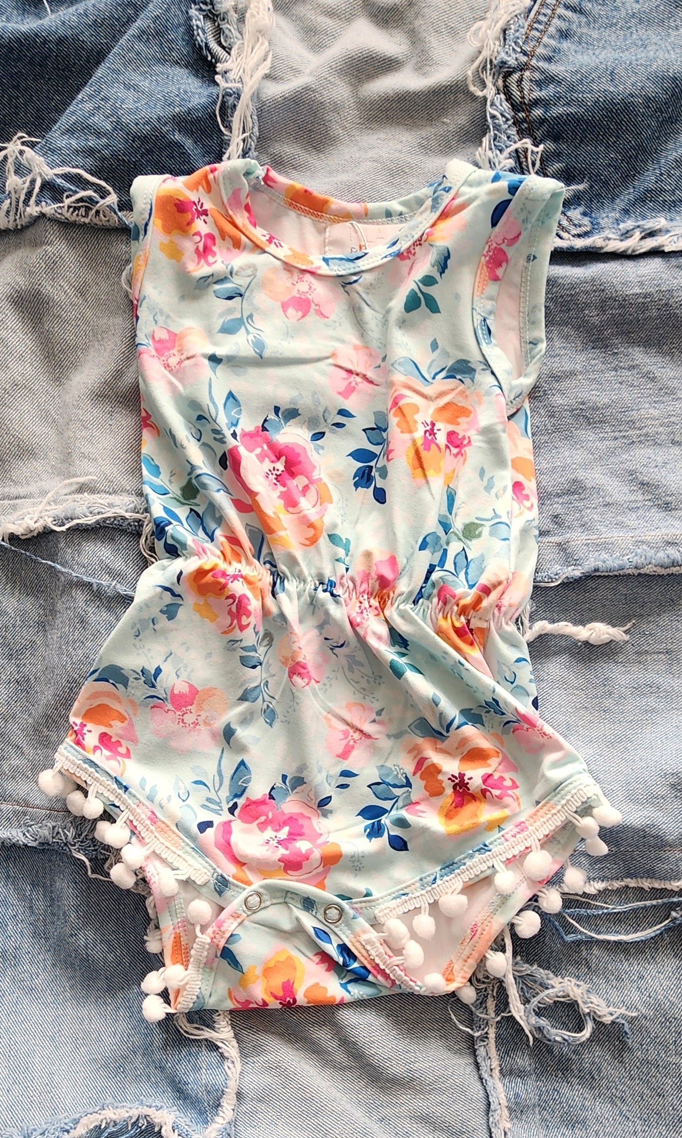 Love You Tulip Much Pom Pom Romper