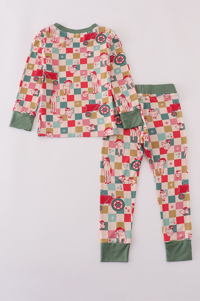 Abby & Evie
Checkered bamboo 2pc pajamas set