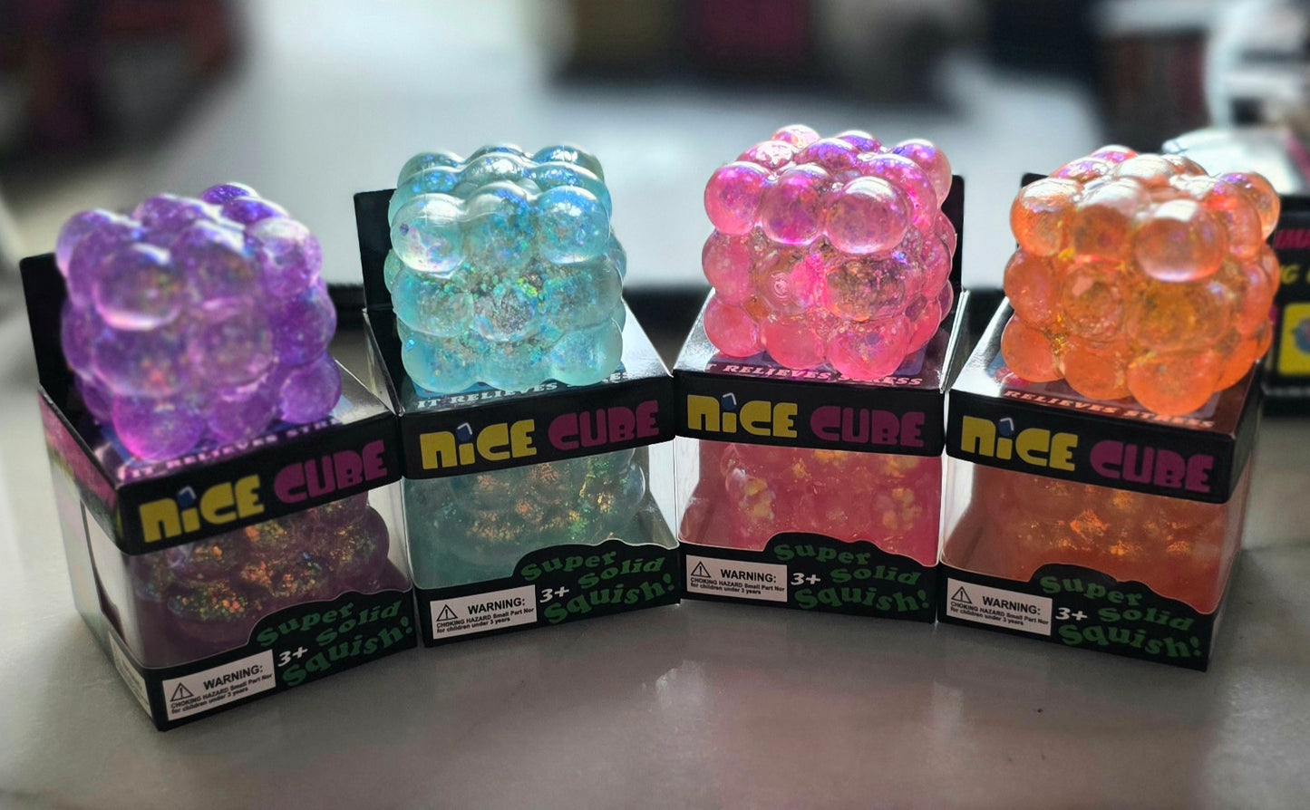 Textured Glitter Cube Assorted Colors