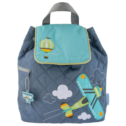 Airplane/ Hot Air Balloon Quilted Backpack