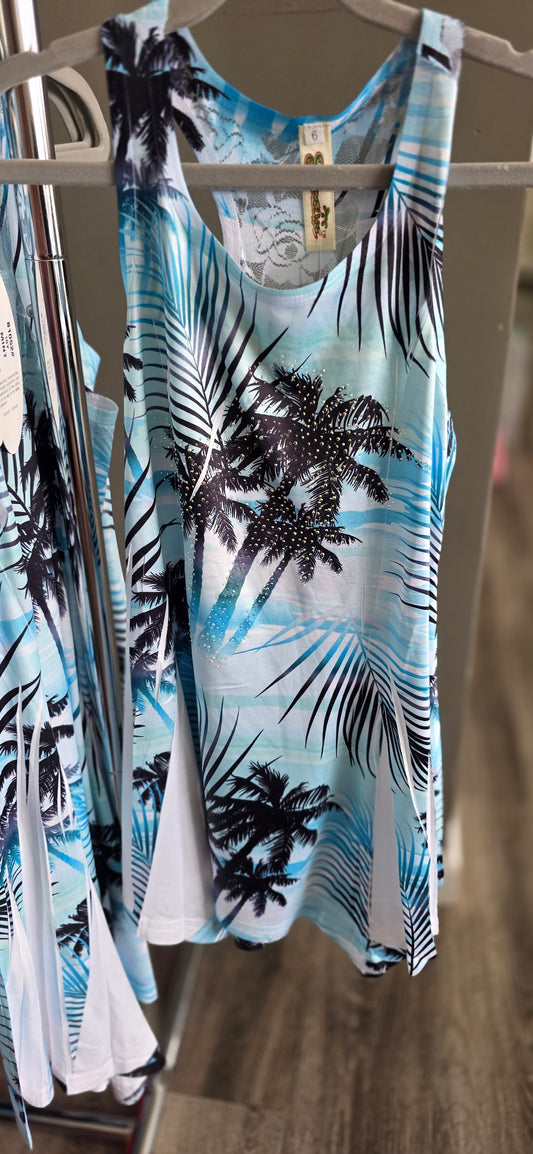 Mint Palm Dress