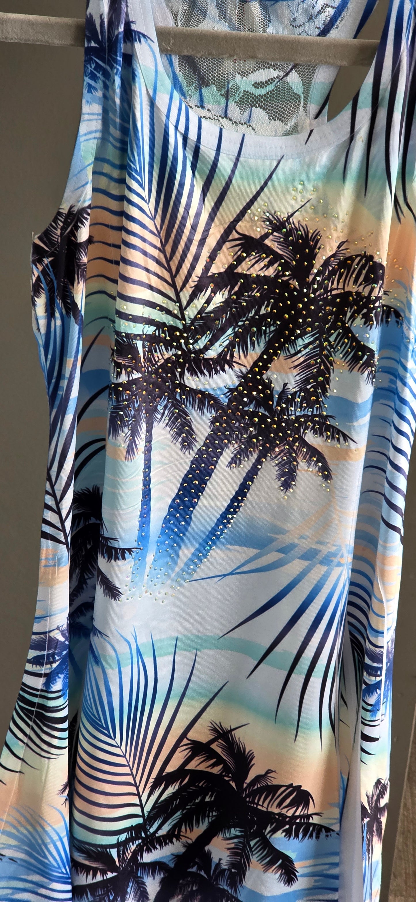 Blue Palm Dress