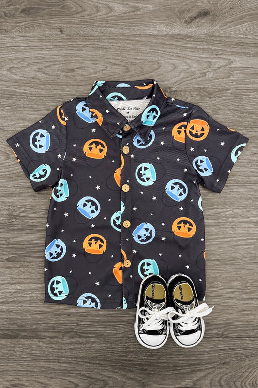 Trick Or Treat Star Button Down Top