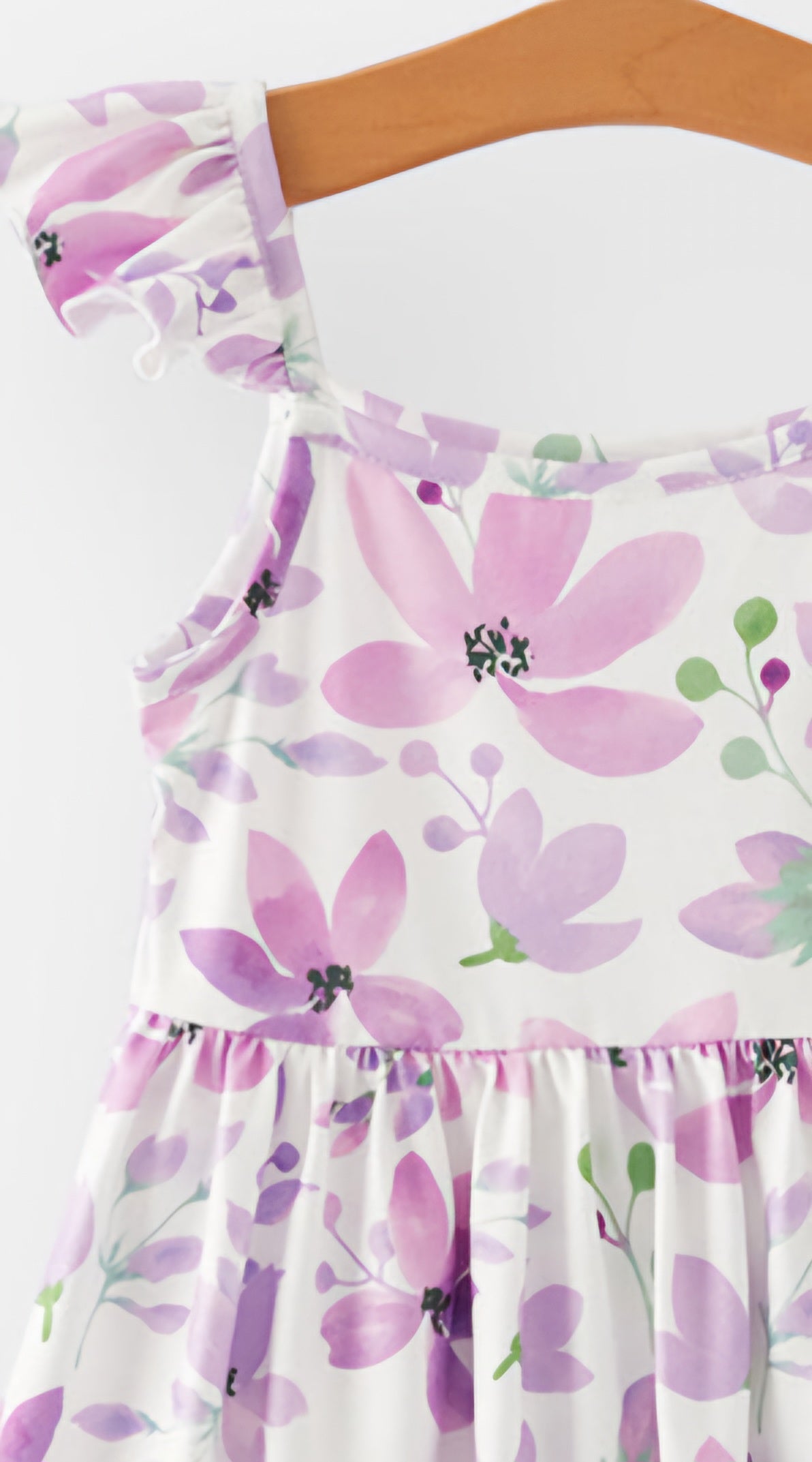 Lavender and White Floral Suspender Dress