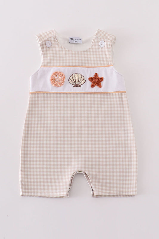 Abby & Evie
Khaki shells starfish french knot boy jonjon