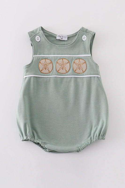 Abby & Evie
Sage sand dollar embroidery boy bubble
