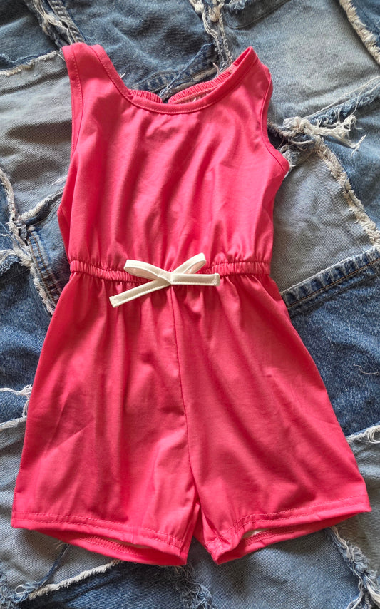 Tropical Pink Girls Jumpsuit