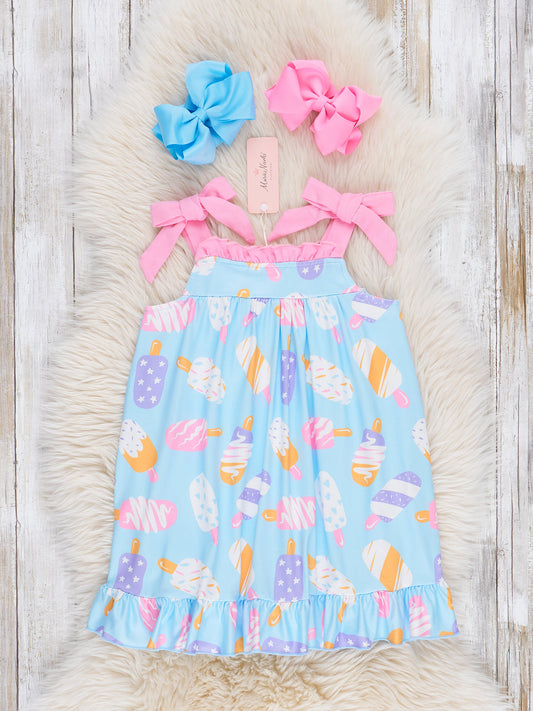 Ice Cream Party Ruffle Dress