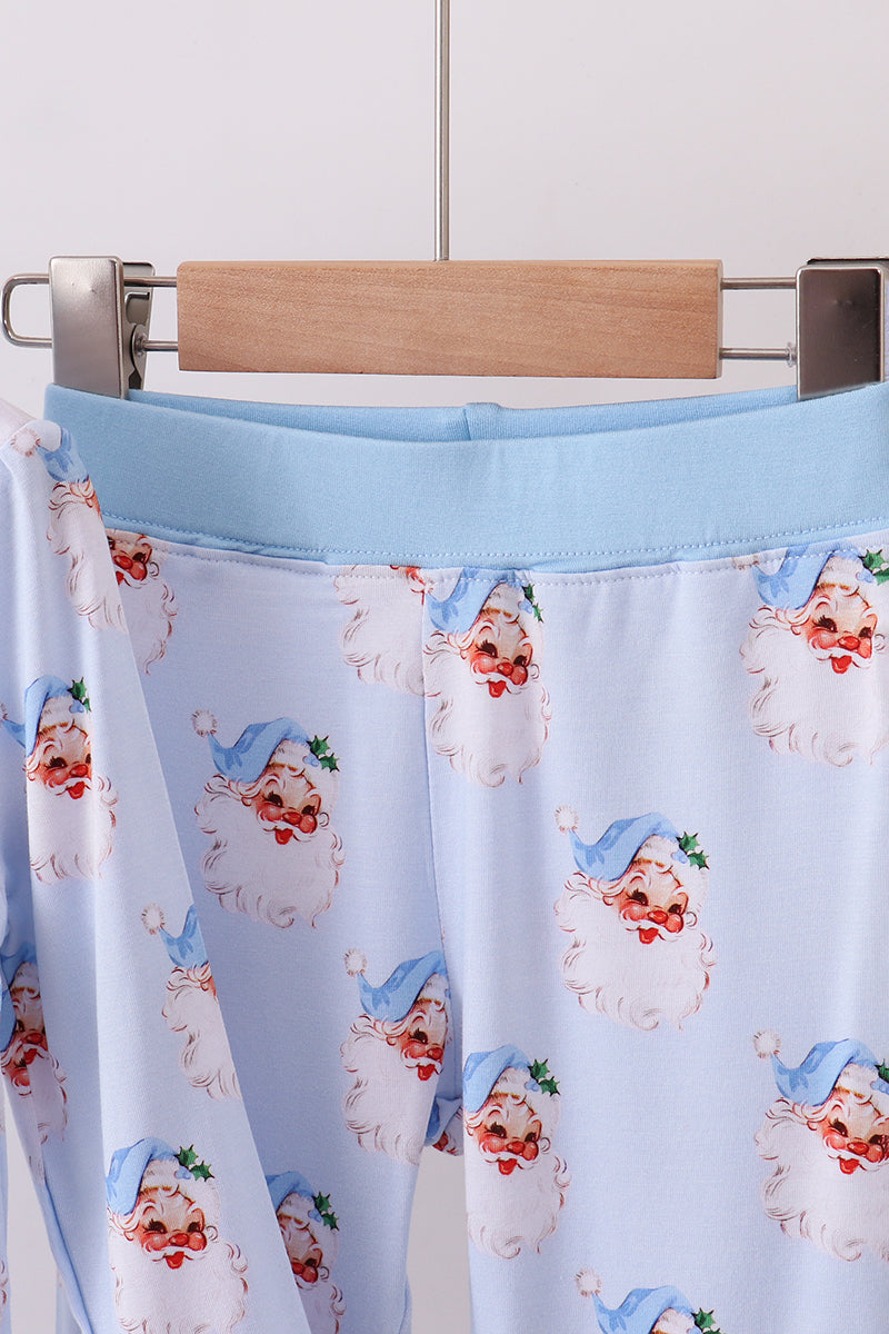 Abby & Evie
Blue santa bamboo pajama set