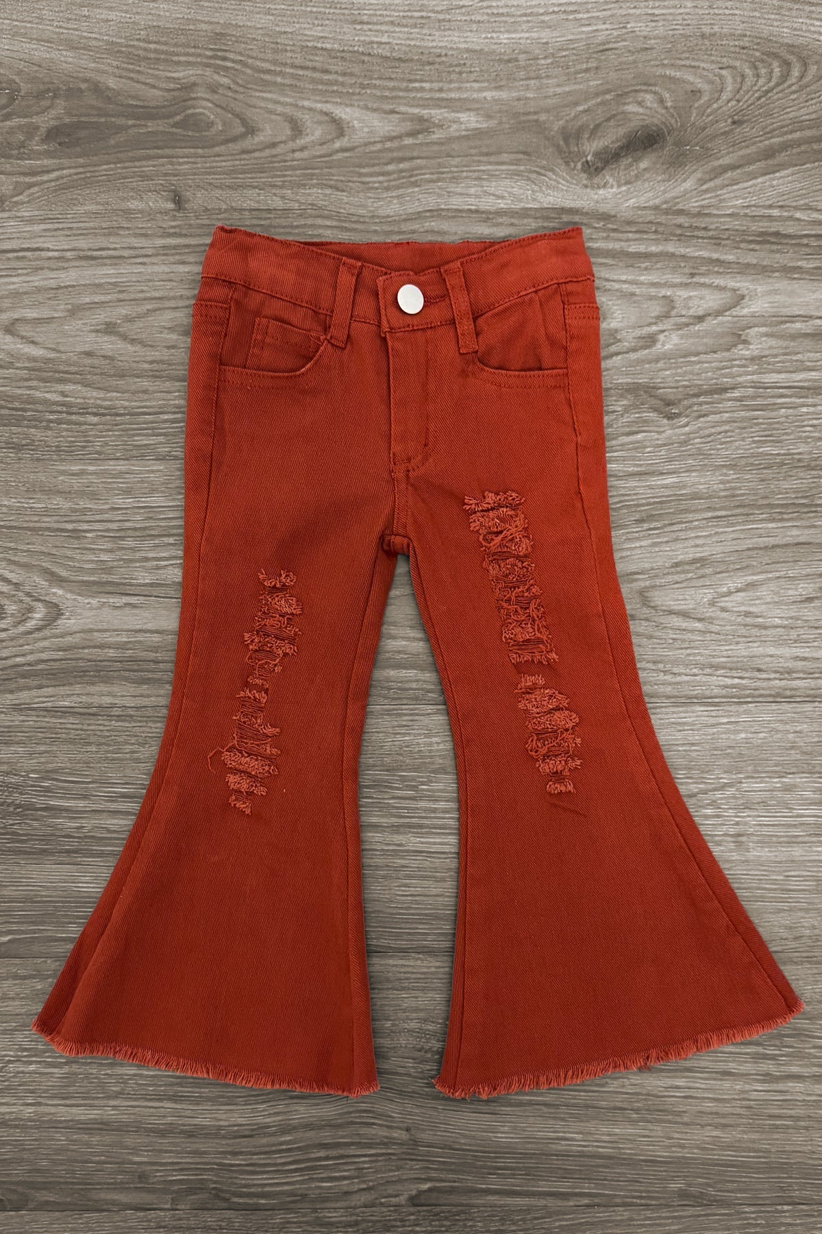 Knit Pumpkin Sweater Flare Denim Set