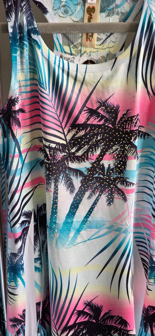 Pink Palm Dress