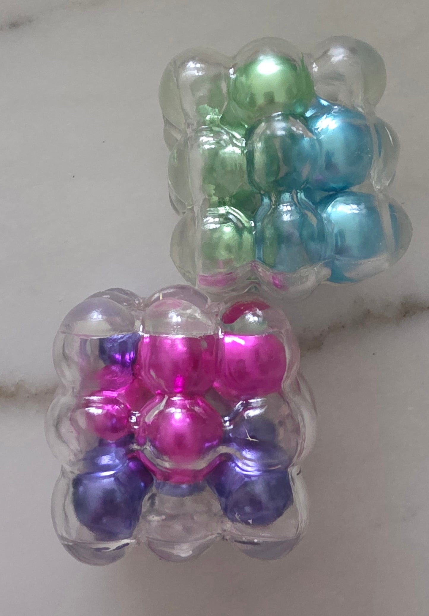 Squeeze Cube with Balls (Assorted Colors)