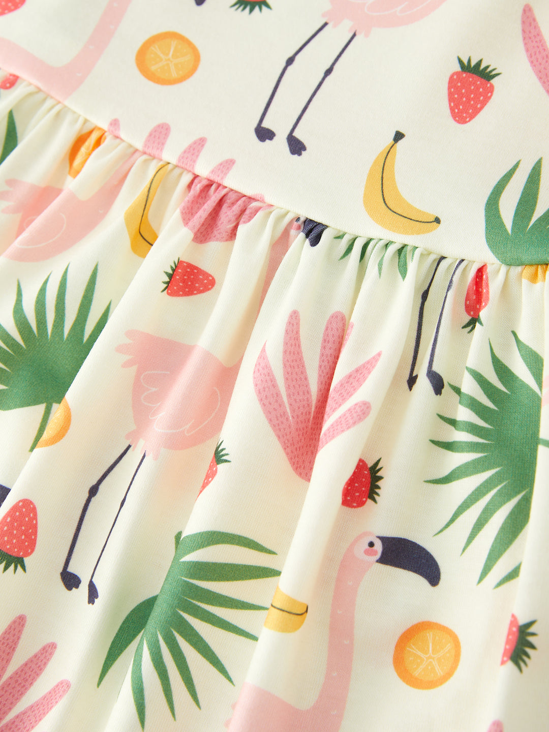 Summer Girls Leaves Flamingo Dress